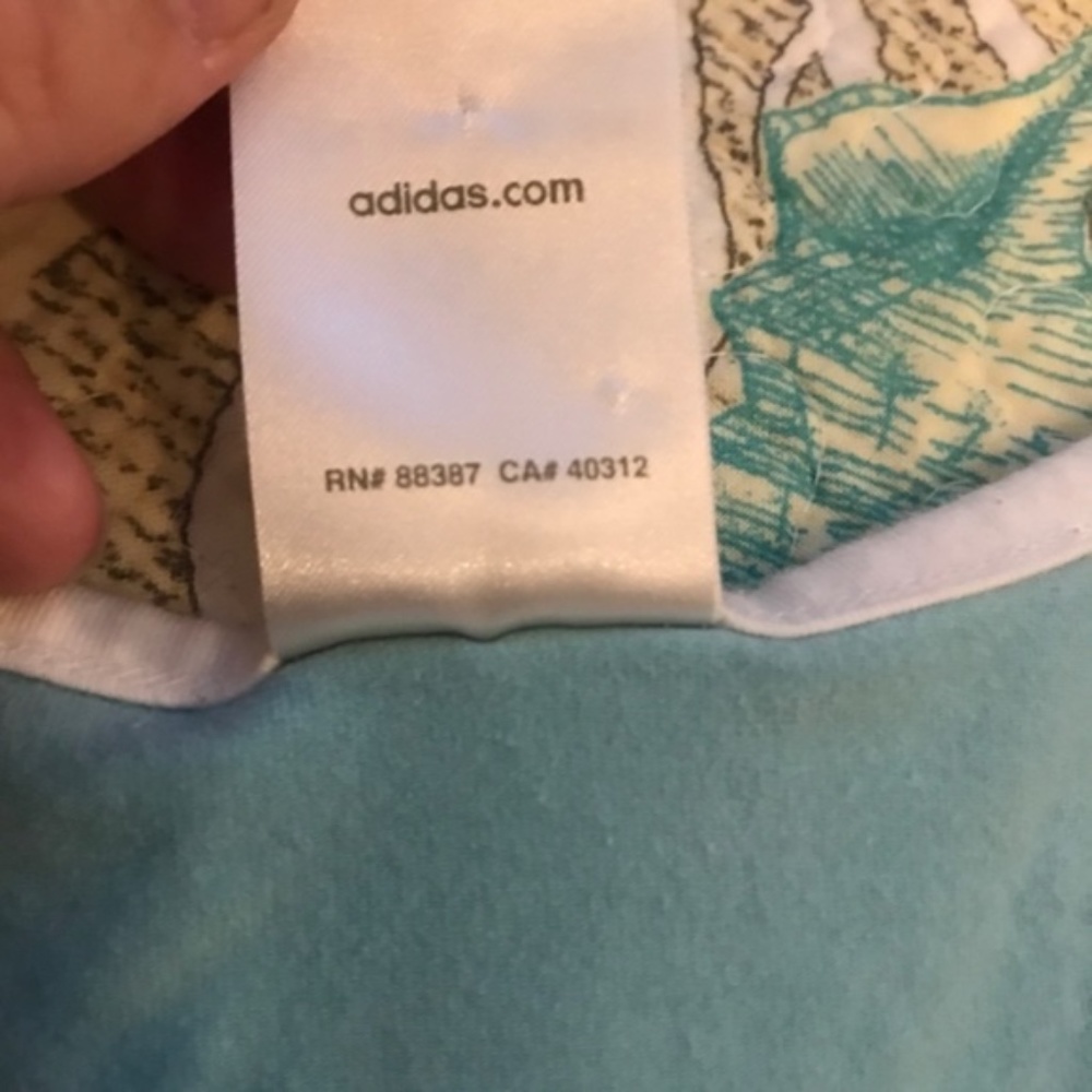 Adidas Long Sleeve Blue & White Sports Athleisure Shirt Size Medium - Picture 5 of 6